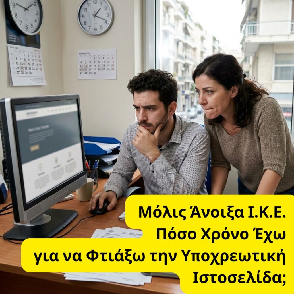 Μόλις Άνοιξα Ι.Κ.Ε.: Πόσο Χρόνο Έχω για να Φτιάξω την Υποχρεωτική Ιστοσελίδα;